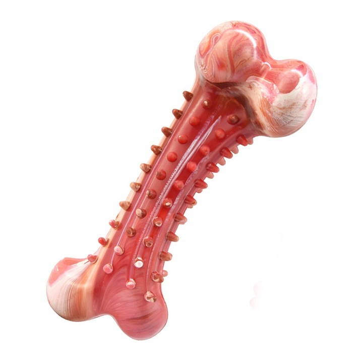 Kutyajáték, AMRINUGL, természetes gumi rágócsont, piros, 20x7.3x7cm, 1 darab