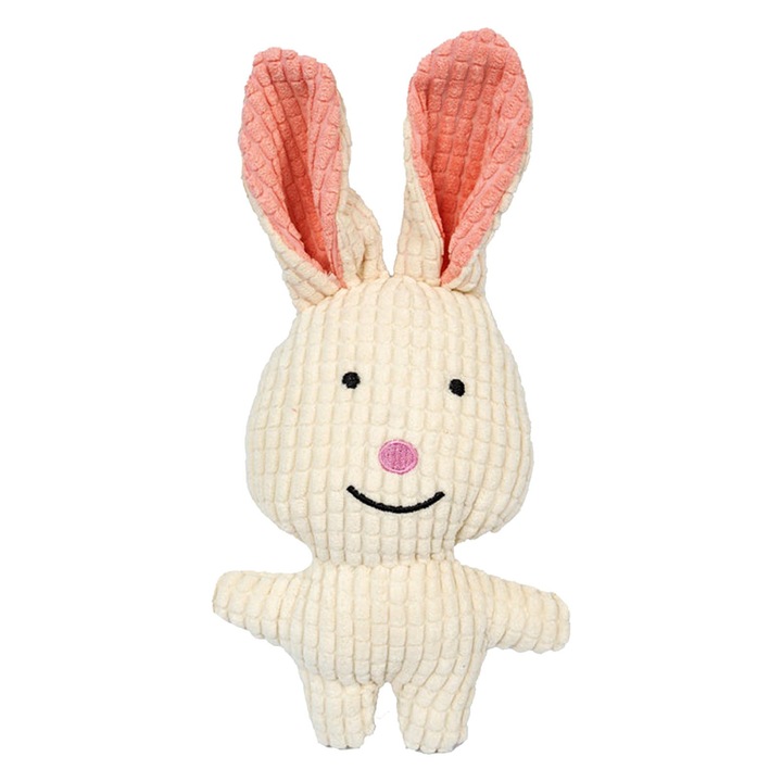 Jucarie pentru animale, AMRINUGL, iepure alb, material plus, interactiva