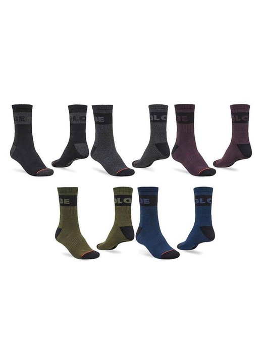 Sosete barbati, GLOBE, set 5 perechi, bumbac, multicolor, unisex