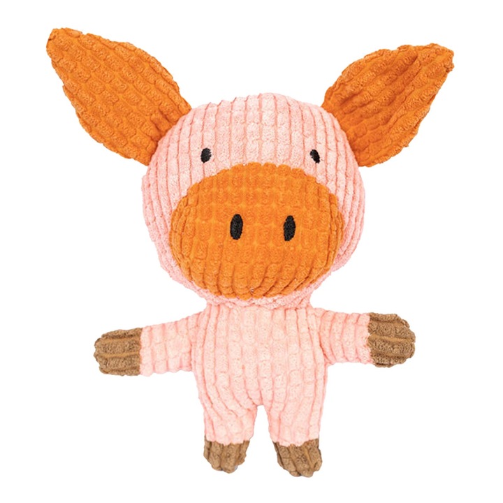 Jucarie pentru animale, AMRINUGL, jucarie de mestecat din plus, interactiva, roz, 20x15cm