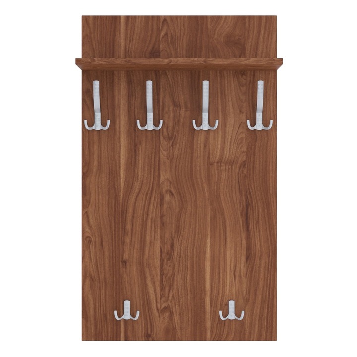 Cuier de perete MAXI cu carlige aluminiu AKKE, Visiniu, 120X60