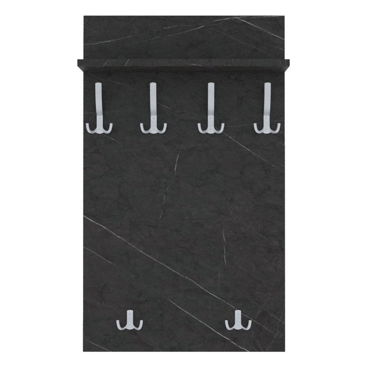 Cuier de perete MAXI cu carlige aluminiu AKKE, Gri, 120X60