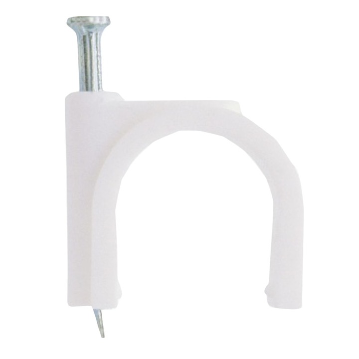 Clema pentru cablu, alb, 13 mm, 100 buc / set