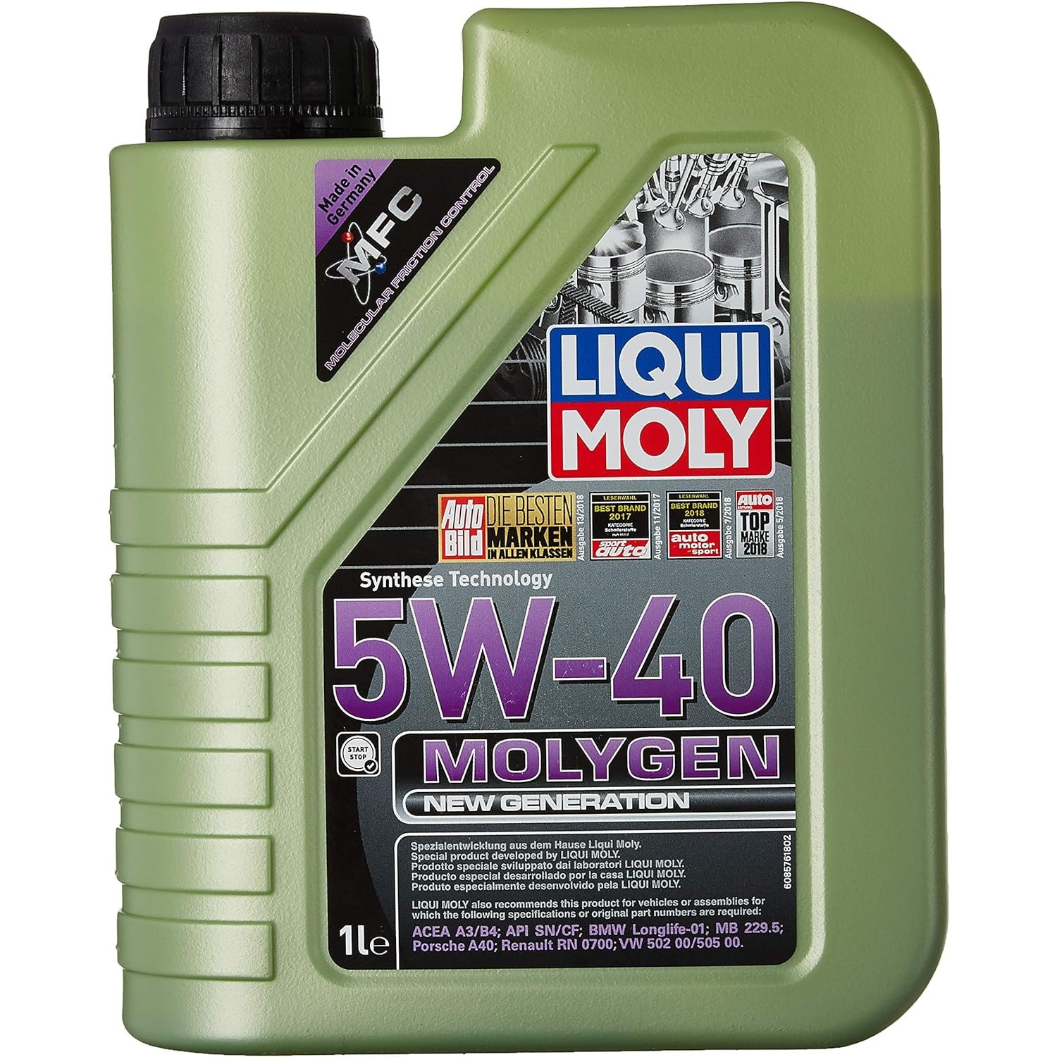 Синтетично масло Liqui Moly Molygen New Generation 5W40 1л - eMAG.bg