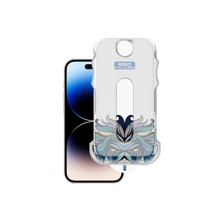 Folie pentru iPhone 15 Pro Max, Kit Montare Inclus, T66, Transparent