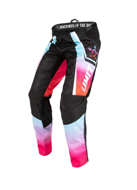 Pantaloni Motorsport Unit Astro, Slim Fit, Poliester si Piele, Multicolor