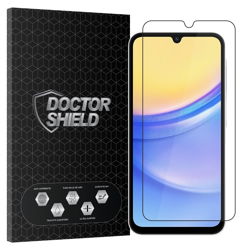 Folie Sticla Dr.Shield, Compatibil Samsung Galaxy A25 5G, Full Glue, Protectie Profesionala 2.5D