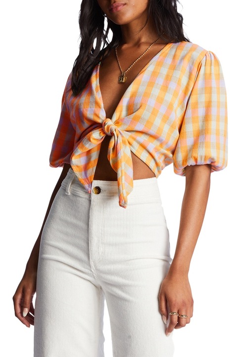 Camasa cu maneca scurta dama, Billabong, Bumbac/Viscoza, Multicolor, Multicolor