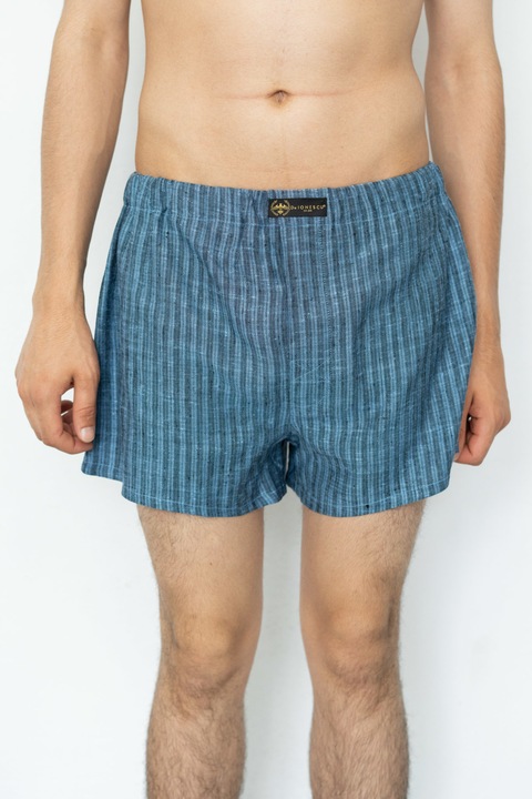 Boxeri 100% In, Gri cu Dungi - 46875, Gri