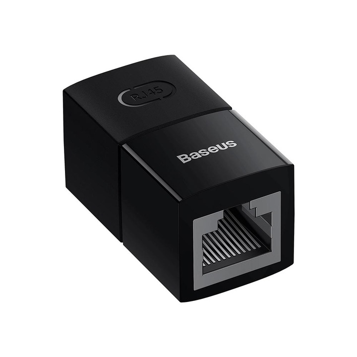 Set 10 x Adaptor Retea Cupla RJ45 Mama la RJ45 Mama, Baseus, 1 Gbps, Negru