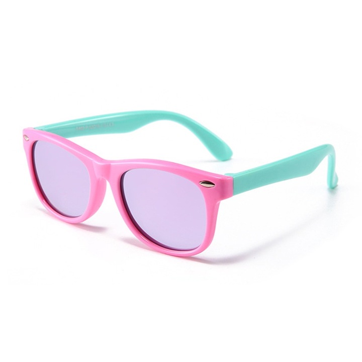 Детски слънчеви очила 3-8 години, UV защита, Polarized, Skyddar Kido D802 - Pink Green
