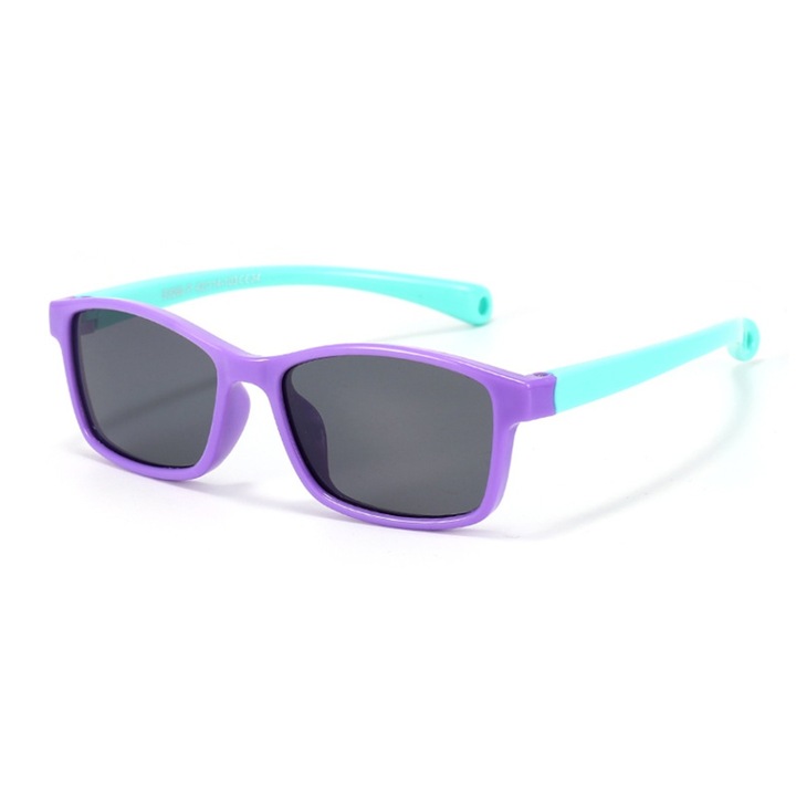 Детски слънчеви очила 3-12 години, UV защита, Polarized, Skyddar Kido 8260 - Purple Cyan