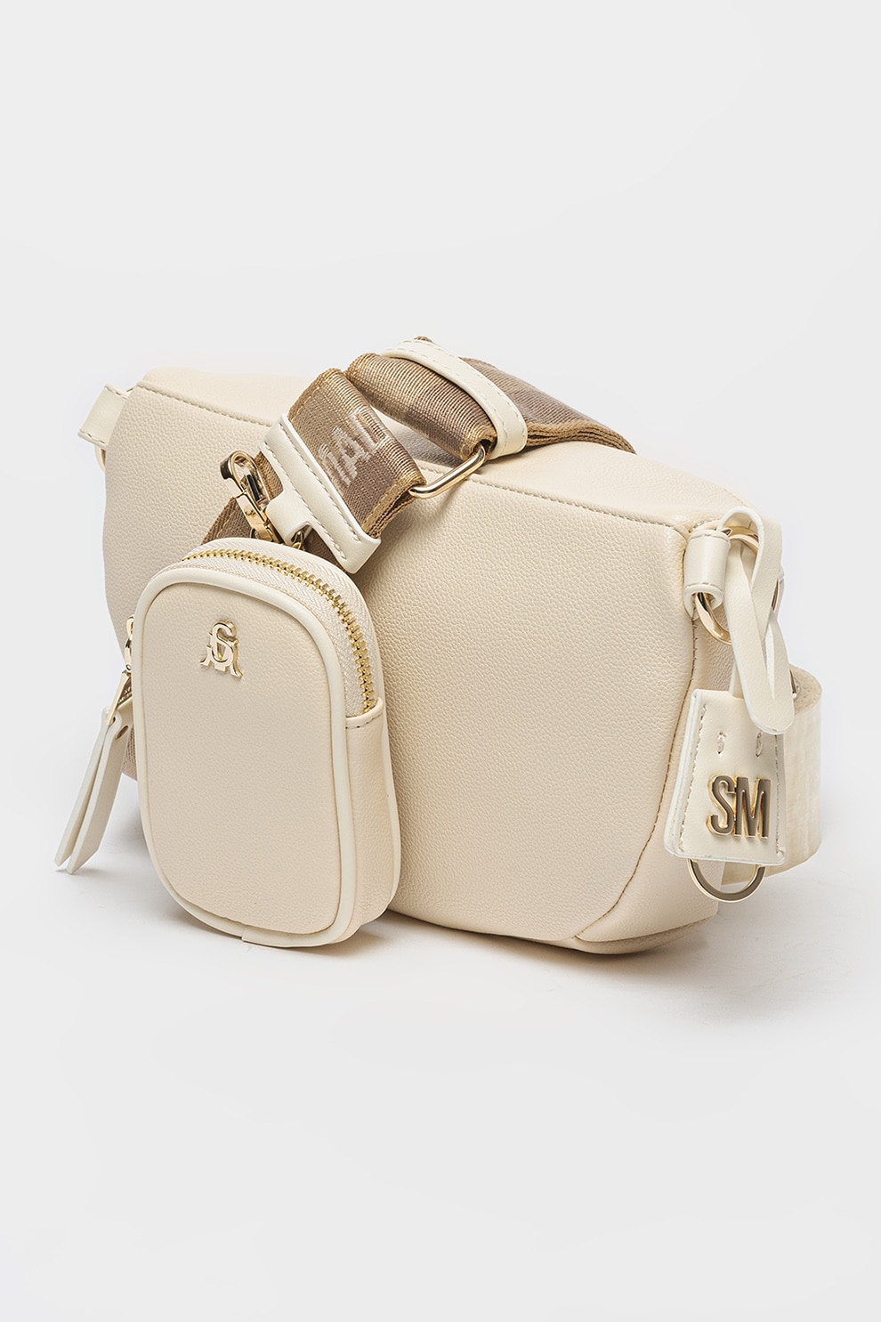 Steve Madden, Geanta crossbody de piele ecologica Clarke, Crem
