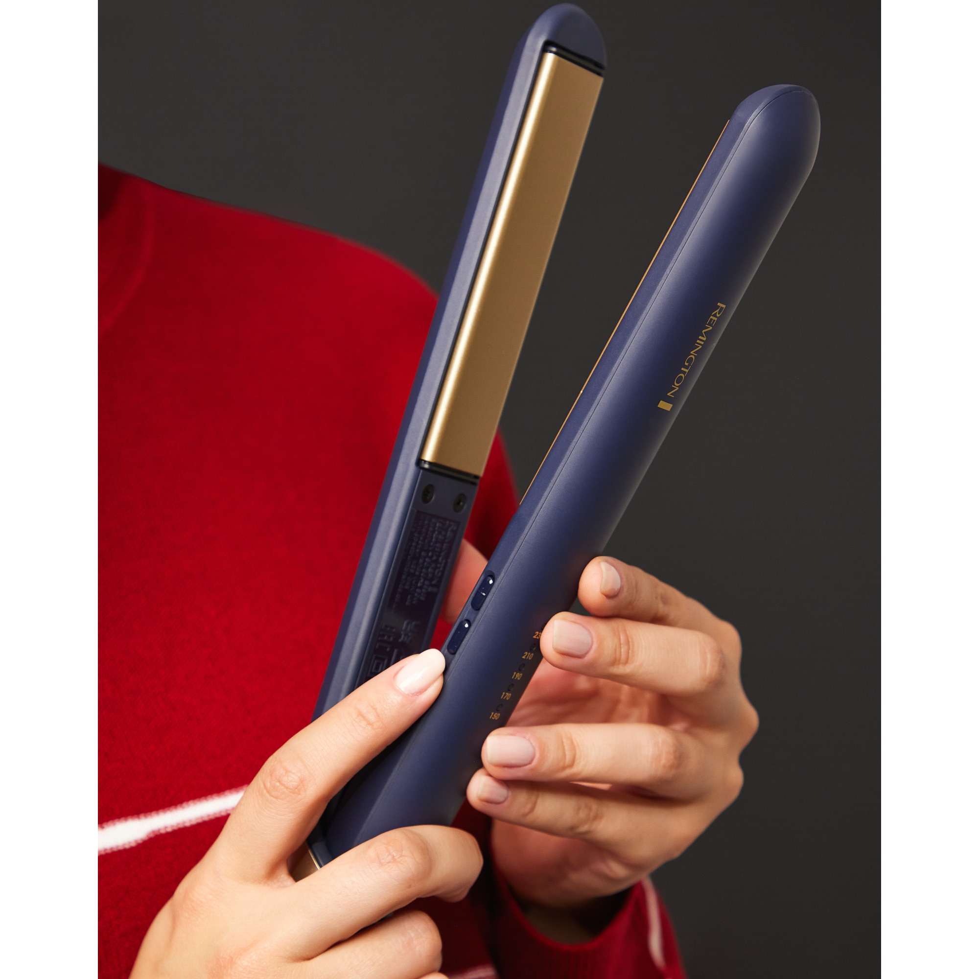 Преса за коса Remington Sapphire Luxe S5805, Керамично покритие, 150 ...