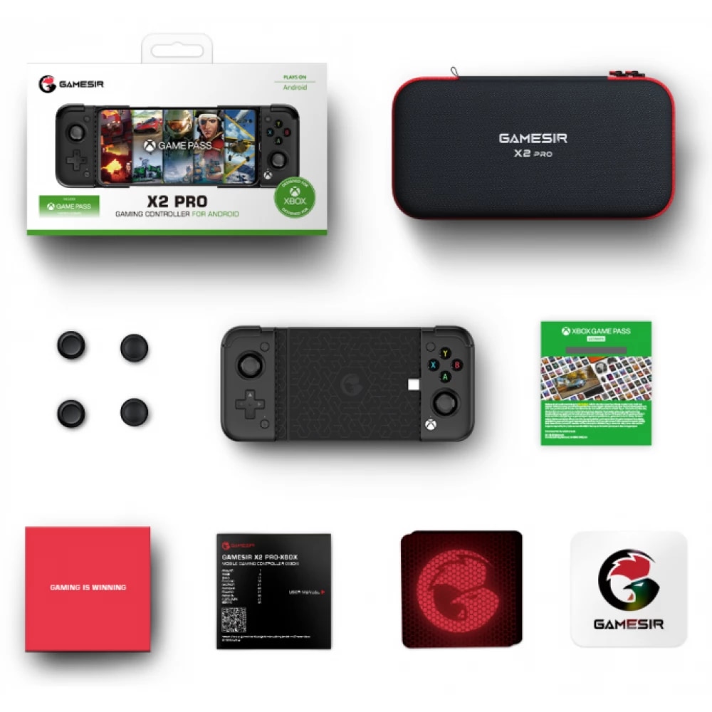 Gamepad GameSir X2 Pro Negru, pentru telefonul mobil, triggere analogice cu hall effect, butoane Kailh Microswitch, joystick-uri Alps 3D, incarcare Gamepad GameSir X2 Pro Negru, pentru telefonul mobil, triggere analogice cu hall effect, butoane Kailh Microswitch, joystick-uri Alps 3D, incarcare