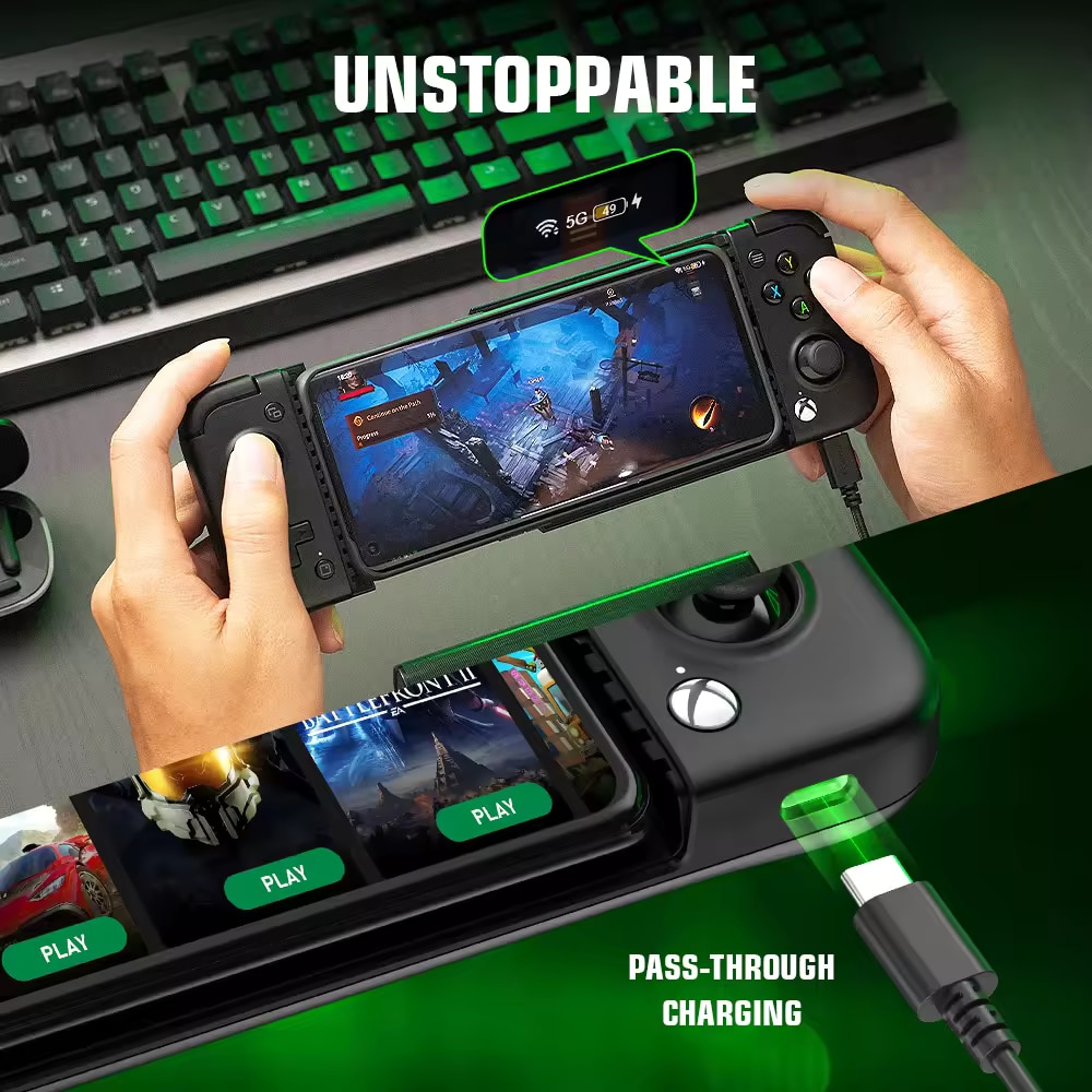 Gamepad GameSir X2 Pro Negru, pentru telefonul mobil, triggere analogice cu hall effect, butoane Kailh Microswitch, joystick-uri Alps 3D, incarcare Pass-through pe USB-C - eMAG.ro Gamepad GameSir X2 Pro Negru, pentru telefonul mobil, triggere analogice cu hall effect, butoane Kailh Microswitch, joystick-uri Alps 3D, incarcare Pass-through pe USB-C - eMAG.ro