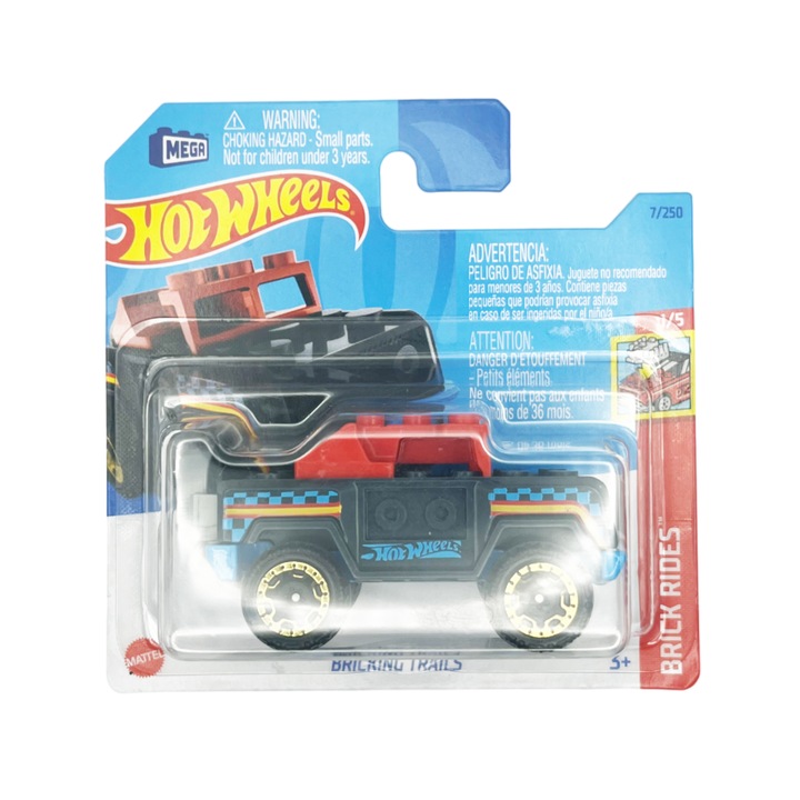 Masinuta Hot Wheels Bricking Trails, multicolor, 1:64