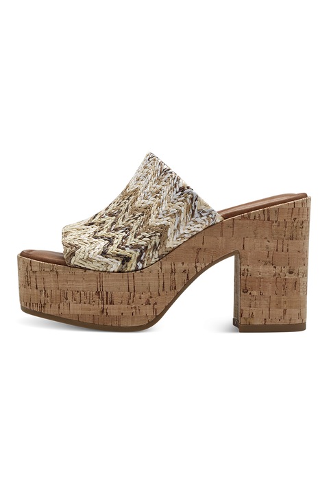 Tamaris, Papuci cu toc masiv, Maro/Gri