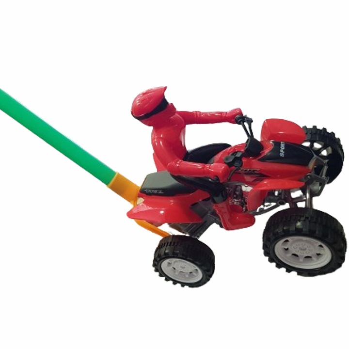 Jucarie de impins Buggy, plastic, rosu