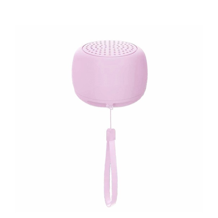 Boxa Portabila Bluetooth, TWS Pairing, Microfon Incorporat, Roz, 3.5x3.5x2.5cm