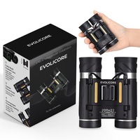 Binoclu profesional 200x22, vedere nocturna, rezistent la apa, putere mare de amplificare si focalizare pentru activitati in aer liber - husa protectie, snur si carpa de microfibra - negru