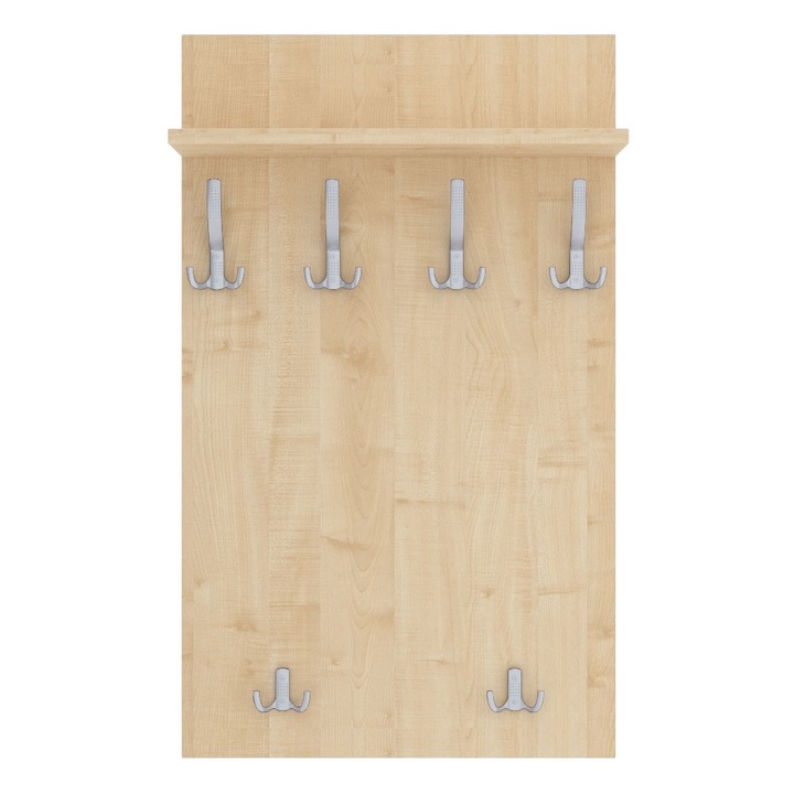 Cuier de perete MAXI cu carlige aluminiu AKKE, Artar, 120X60