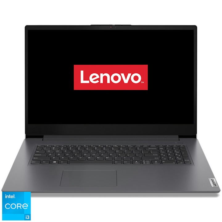 Laptop Lenovo V17 G4 IRU 17,3 inchi FullHD, Intel® Core™ i3-1315U, 16 GB, 512 GB SSD, grafica Intel® UHD, FreeDOS, tastatura maghiara, gri