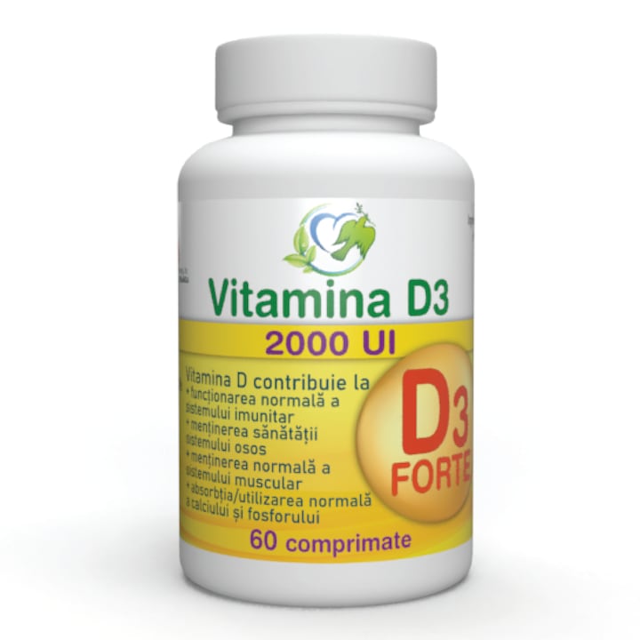 Vitamina D3 2000 UI 60 comprimate