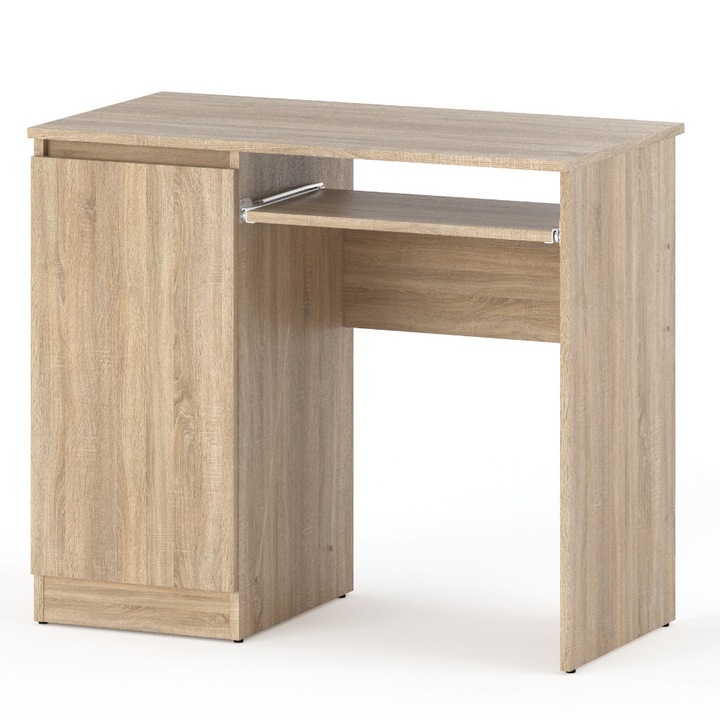 Birou Cu Usa, 90x50x77cm, Pentru camera de zi si birou, Stejar Sonoma