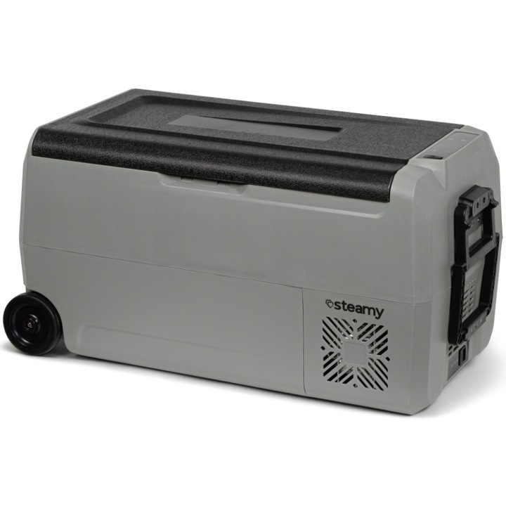 Lada frigorifica electrica Steamy-E Roller, Bluetooth+App, compresor, 12/24V, 110-240V, 32 litri, gri