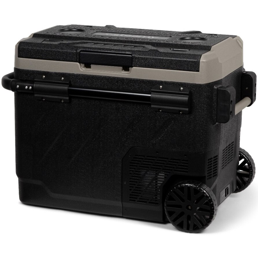 Lada frigorifica electrica Steamy-E Roller, Bluetooth+App, cu compresor, 12/24V, 110-240V, 49 litri, negru/bej