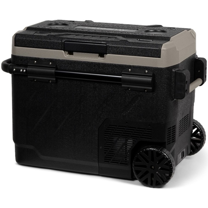 Lada frigorifica electrica Steamy-E Roller, Bluetooth+App, cu compresor, 12/24V, 110-240V, 49 litri, negru/bej