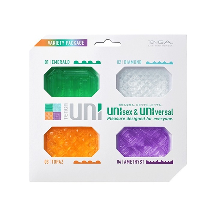 Мстурбатори Tenga Uni Variety Pack Set, Размери 19,2 см x 18,2 см