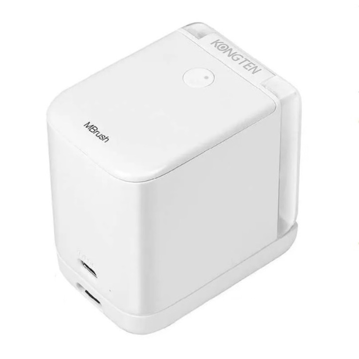 Imprimanta Smart Termica Color, Portabila, printare textil, plastic, piele, metal, hartie, carton, 1 cartus inclus, Functionare timp de 6 ore, incarcare USB 2 ore, Dimensiuni 7 x 5 cm, Wifi, Usb, Android/Ios, Design modern si atractiv, alb, SIPEDO