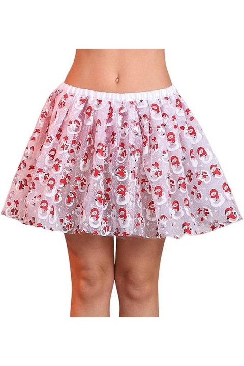 Къса бяла пола от тюл за момиче, размер М, Zookey