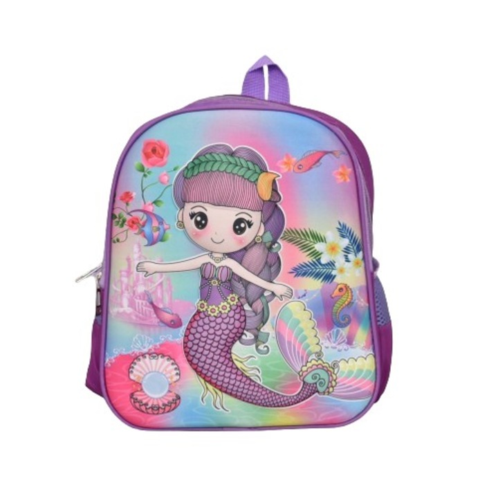 Iskolai hátizsák 4093-2, 27/32/10 cm, Lila