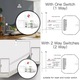 Интелигентен превключвател Zigbee 3.0 Moes, скрит, 1 канал, без неутрален, 2-посочен превключвател