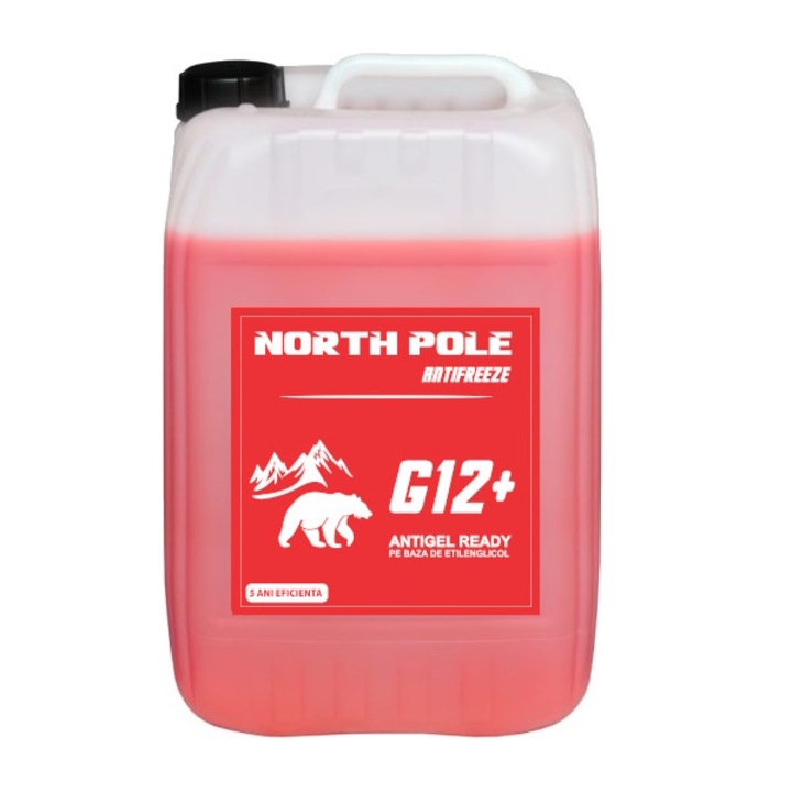 Готов червен антифриз North Pole G12+ 20L - всички сезони (до -30° Целзий)