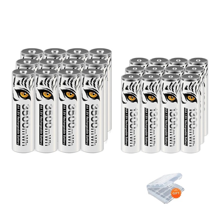 Baterii reincarcabile Li-Ion, 12 x AA 12AAA