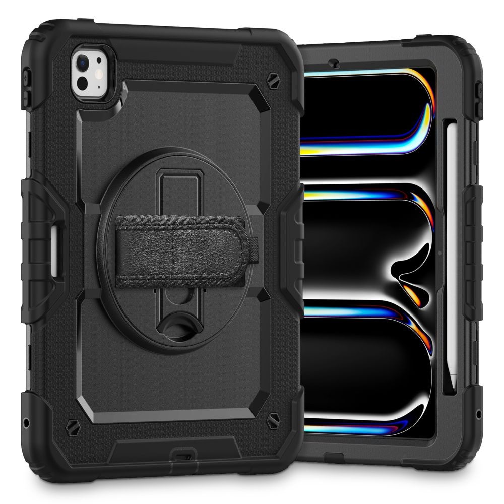 Husa tableta, TECH-PROTECT Solid360, pentru iPad Pro 11 5/2024, rezistenta la socuri, cu stand, negru