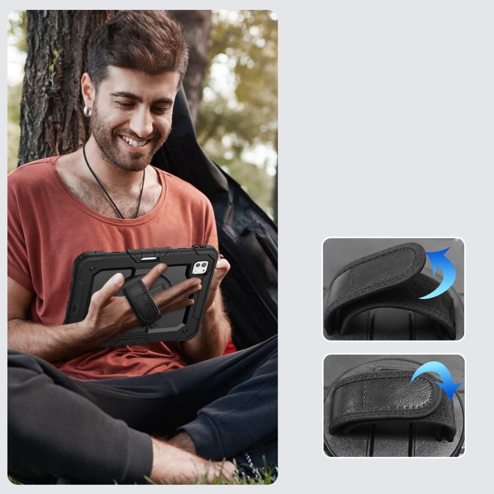 Husa tableta, TECH-PROTECT Solid360, pentru iPad Pro 11 5/2024, rezistenta la socuri, cu stand, negru