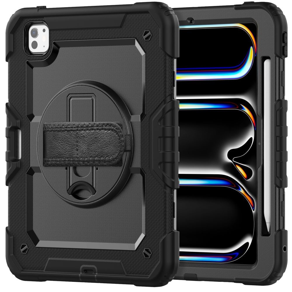 Husa tableta, TECH-PROTECT Solid360, pentru iPad Pro 11 5/2024, rezistenta la socuri, cu stand, negru