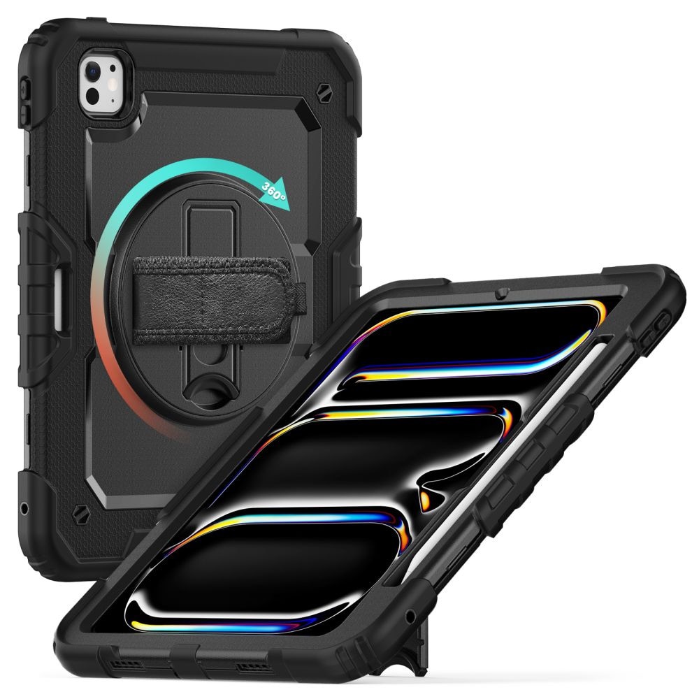 Husa tableta, TECH-PROTECT Solid360, pentru iPad Pro 11 5/2024, rezistenta la socuri, cu stand, negru