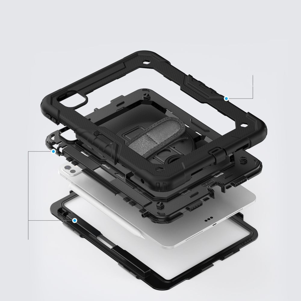 Husa tableta, TECH-PROTECT Solid360, pentru iPad Pro 11 5/2024, rezistenta la socuri, cu stand, negru