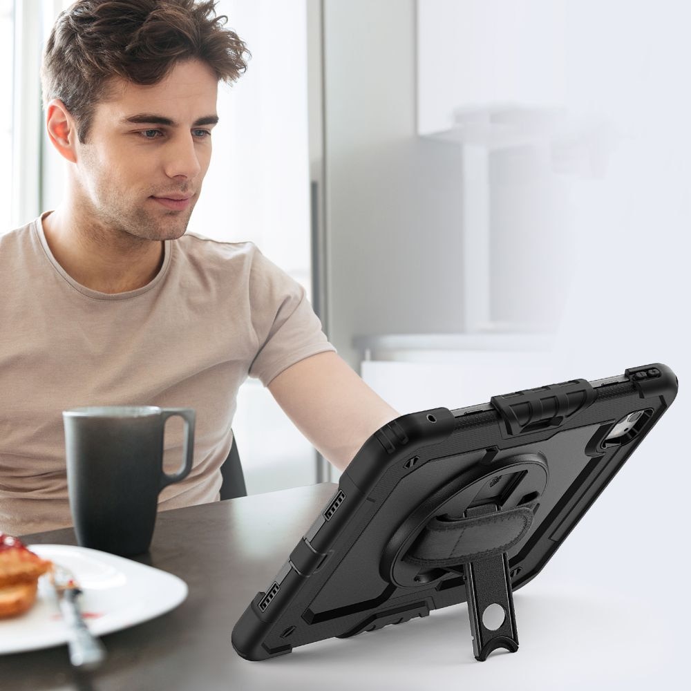 Husa tableta, TECH-PROTECT Solid360, pentru iPad Pro 11 5/2024, rezistenta la socuri, cu stand, negru
