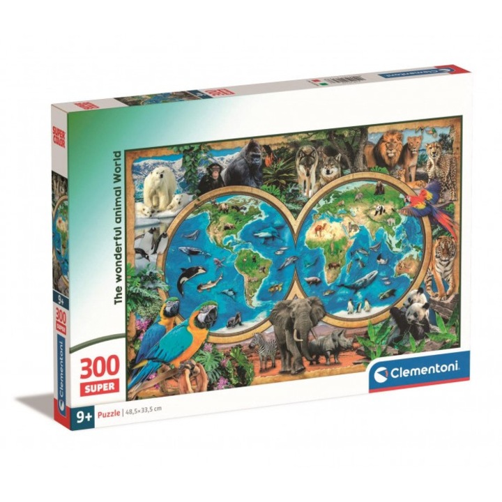 Puzzle Clementoni The Wonderful Animal World, 300 piese, 48.5x33.5cm