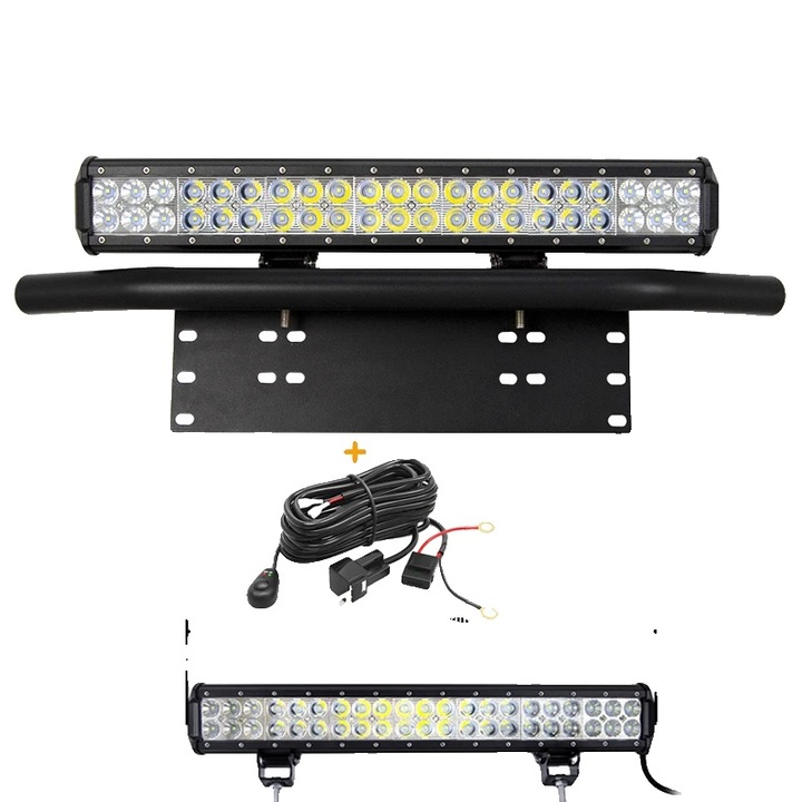 Set 2 proiectoare LED, 20inch 126W, cu kit instalare, multicolor, pentru ATV 4WD 4x4