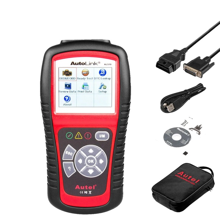 Тестер за диагностика на автомобили, Autel AL619, ABS/SRS, Интернет актуализация, цветен TFT, 50x60см, многоцветен