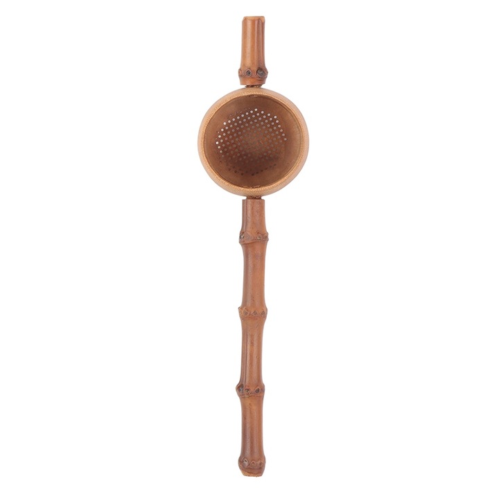 Filtru de ceai din bambus natural, Cozevdnt, multicolor, set de accesorii pentru ceai