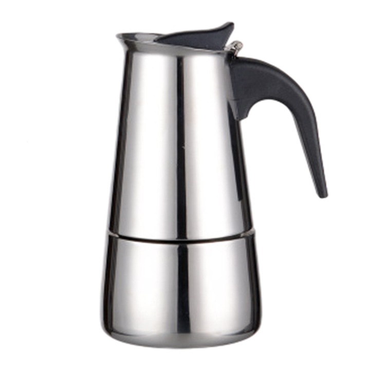 QttvbTna kávéfőző, rozsdamentes acél, 450 ml, ezüst, 10,5x21 cm